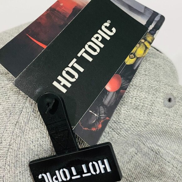 The Losers Club 1989 IT Movie Pennywise Gray & Black Cap Snapback OSFM Hat NEW - Picture 8 of 11